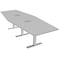 Skutchi Designs 45 in W, 144 in L, 29 in H, Engineered Wood Top, Grey HAR-HEX.IR-46x143-T-ELEC-XD01 - alternate 1
